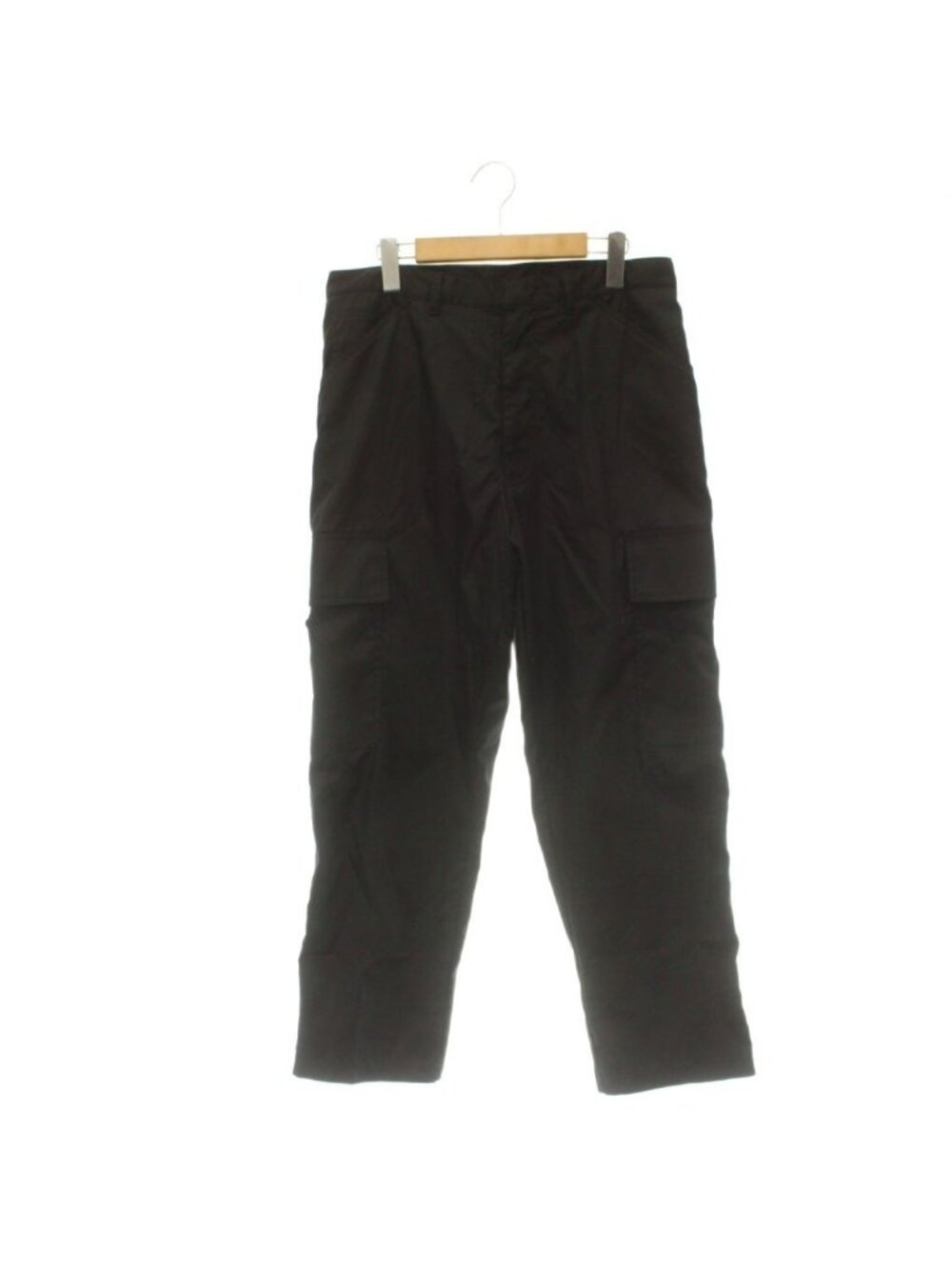 Prada Re-Nylon Triangle Logo Cargo Pants Zipper Fly Nylon S Black NR AD